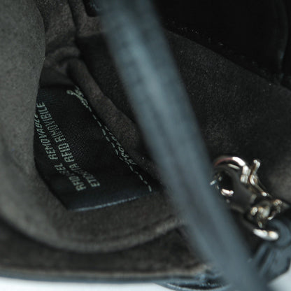 Fendi Nappa Rabbit Fox Fur Micro Buggie Baguette Black 7 of 8
