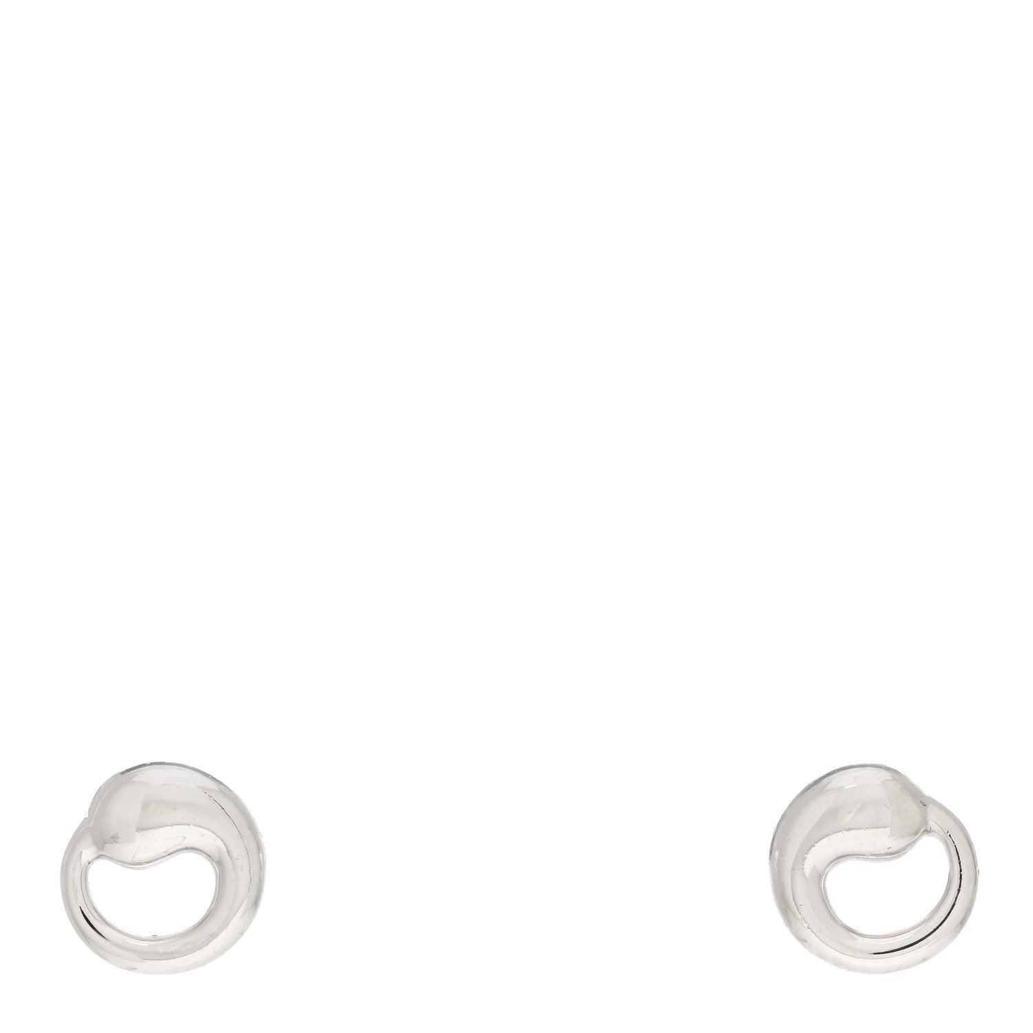 Tiffany Sterling Silver 11mm Elsa Peretti Eternal Circle Earrings 1 of 4
