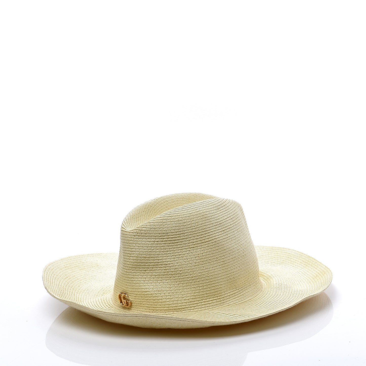 Raffia Double G Hat Ivory