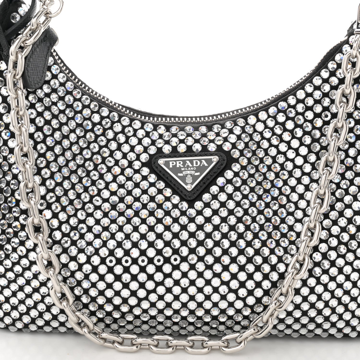Prada Satin Crystal Re-Edition 2005 Shoulder Bag Cristal 8 of 10