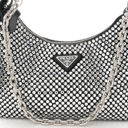 Prada Satin Crystal Re-Edition 2005 Shoulder Bag Cristal 8 of 10