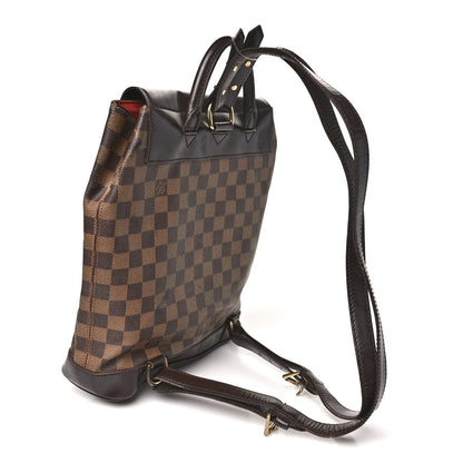 Louis Vuitton Damier Ebene Soho Backpack 2 of 14