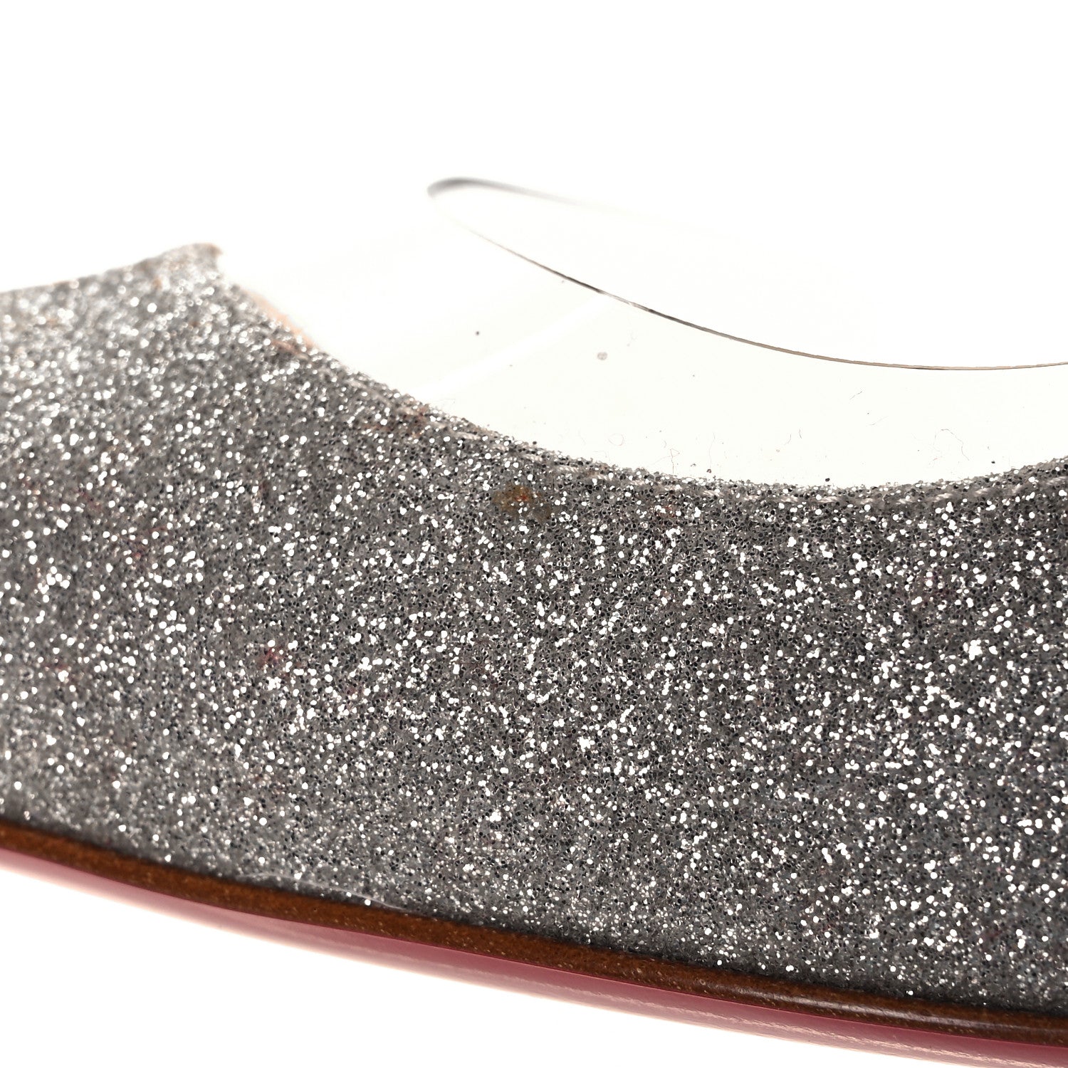 Christian Louboutin Mini Glitter PVC Specchio Optisexy 100 Pumps 38 Ivory Light Gold 18 of 20