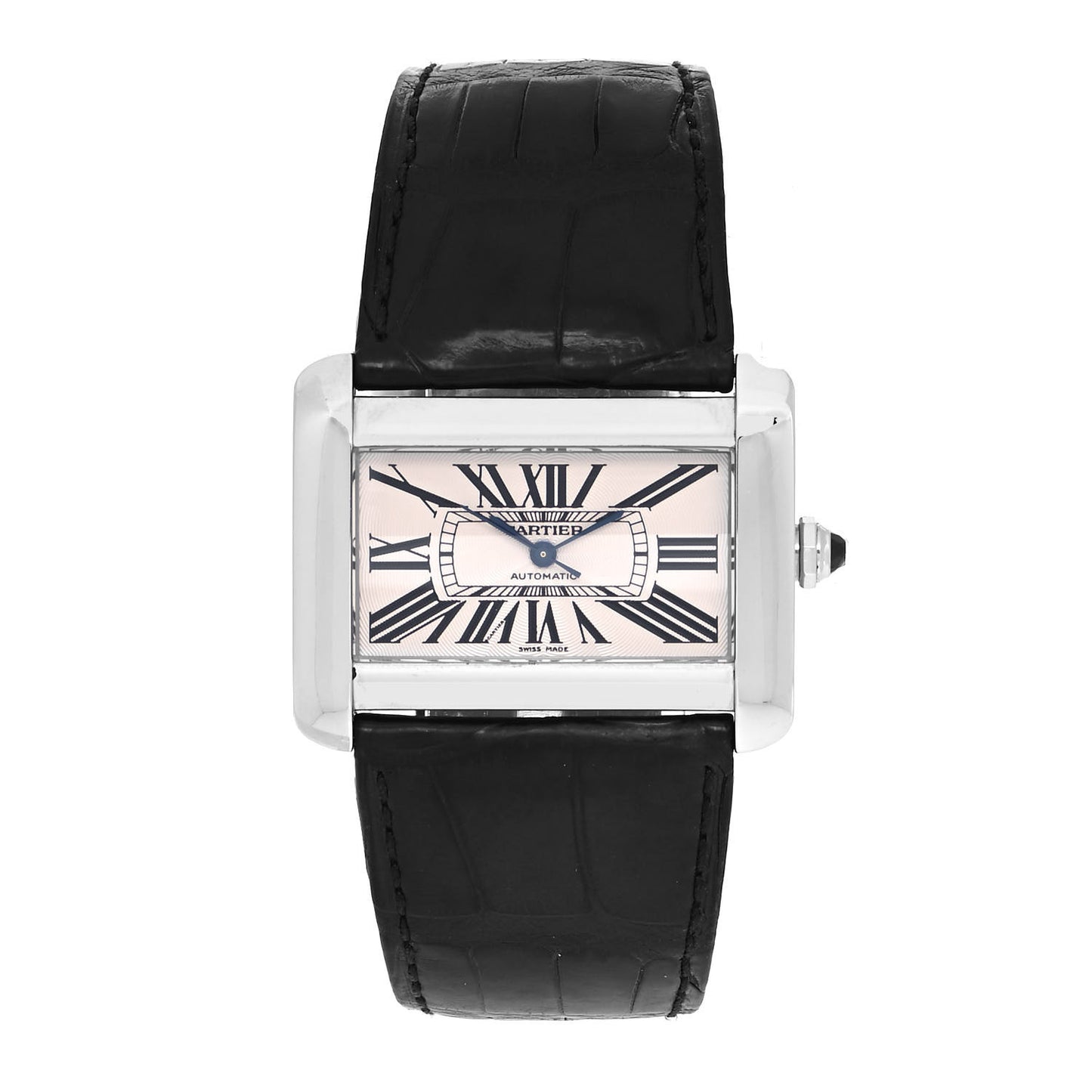 Stainless Steel Alligator 38mm Tank Divan Automatic Watch