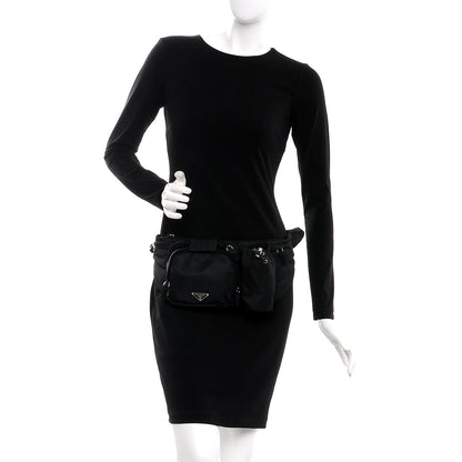 Prada Tessuto Nylon Belt Bag Black 2 of 9