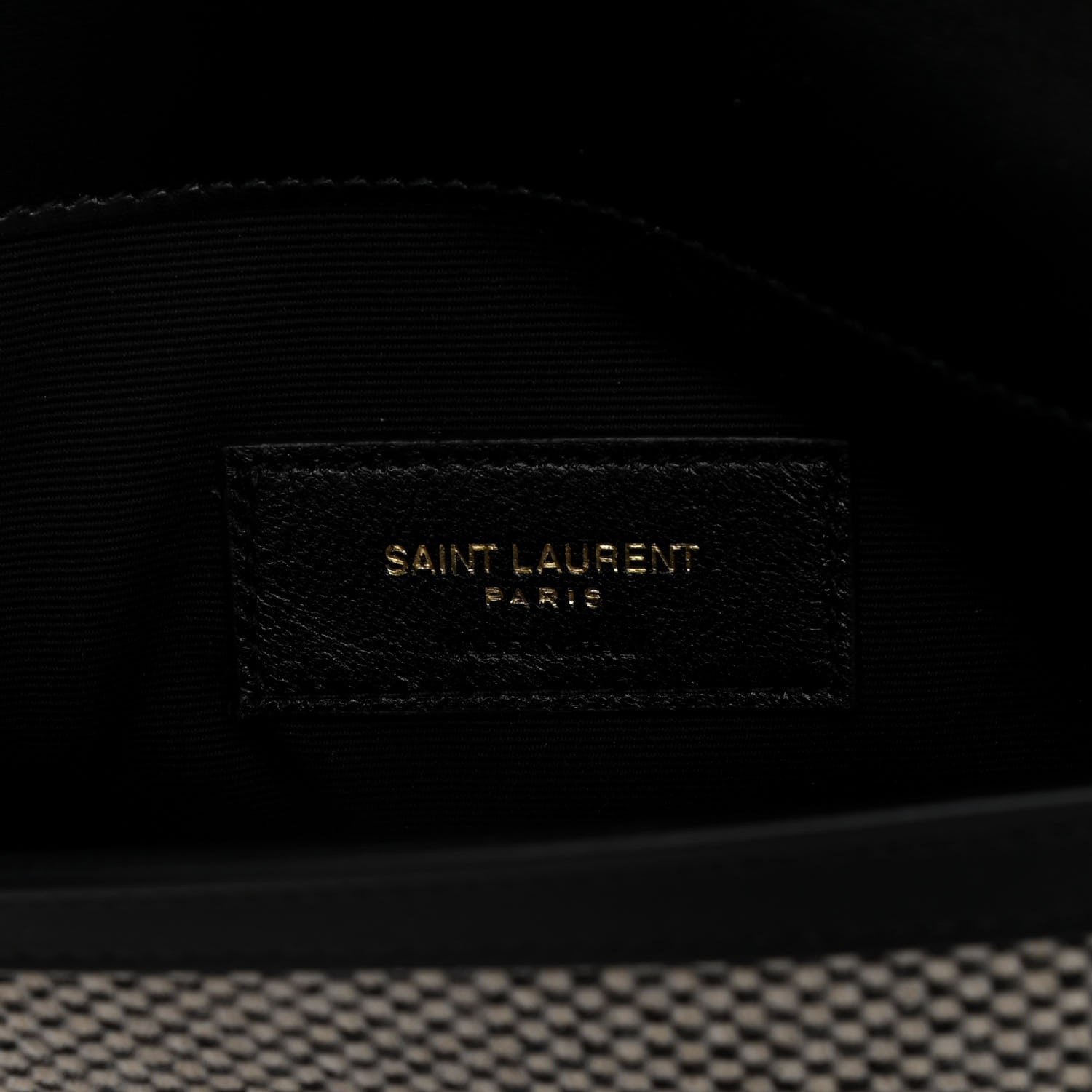 Saint Laurent Canvas Uptown Pouch Black White 8 of 10