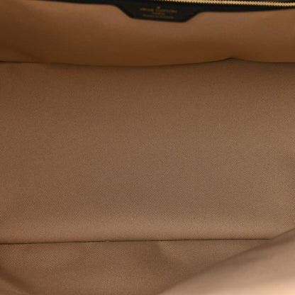Louis Vuitton Cotton Monogram Embroidered Neverfull MM Beige Black 5 of 9
