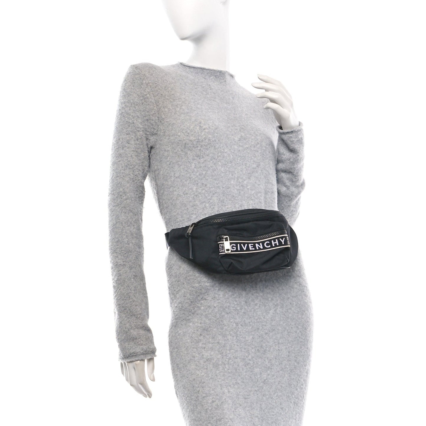 Nylon Logo Belt Bag Black