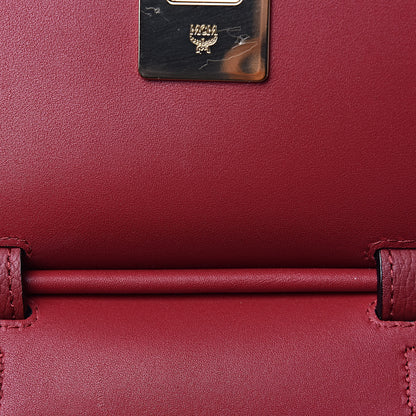 MCM Grained Calfskin Milla Convertible Backpack Scooter Red 8 of 12