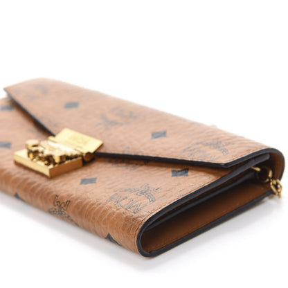 MCM Visetos Large Patricia Wallet On Chain Cognac 7 of 14