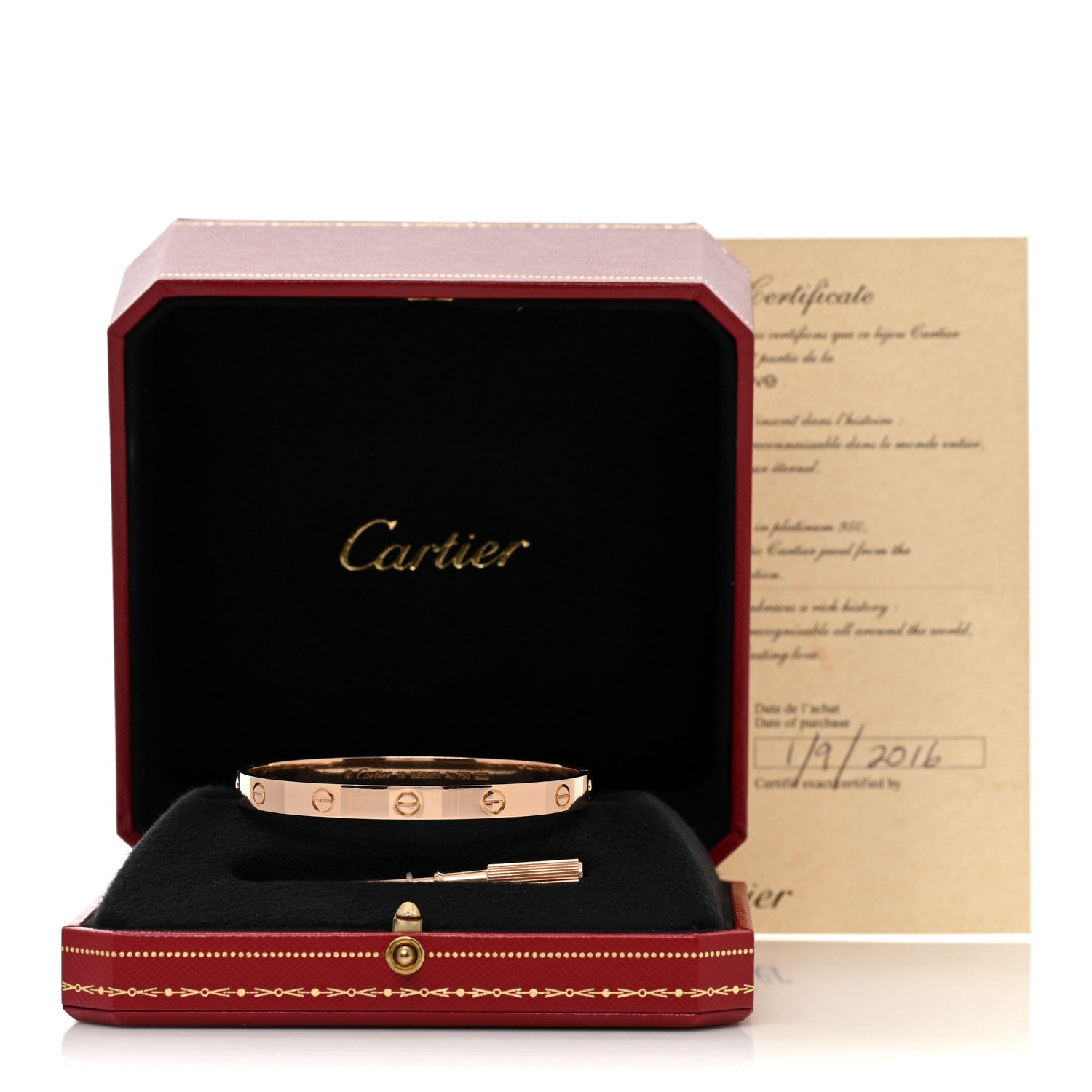 Cartier 18K Pink Gold LOVE Bracelet 18 5 of 5