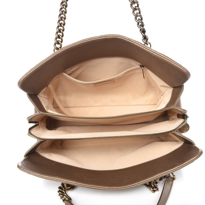 Chanel Metallic Calfskin Quilted Large CC Crown Tote Gold 5 of 9