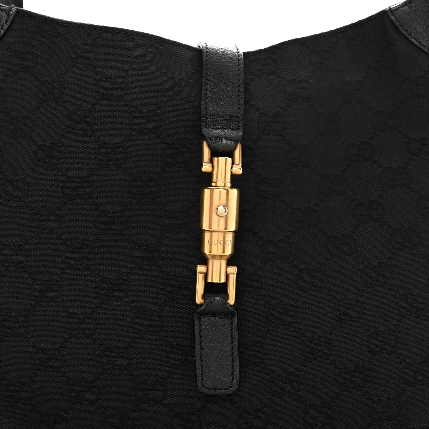 Monogram Piston Lock Jackie O Hobo Black