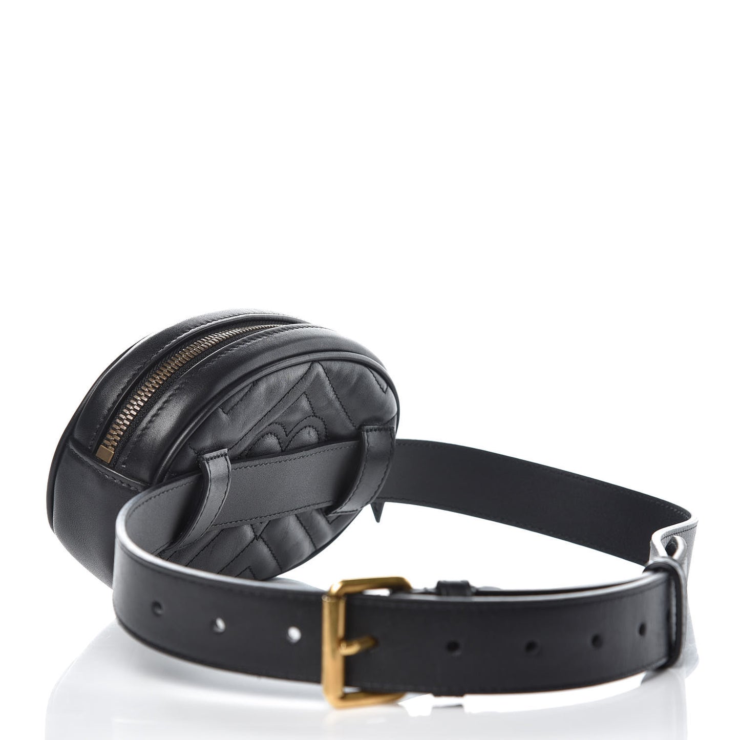Calfskin Matelasse GG Marmont Belt Bag 85 34 Black