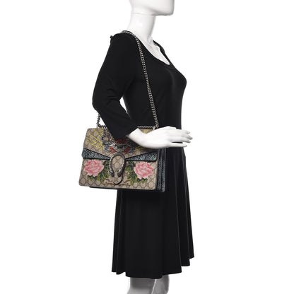 Gucci GG Supreme Monogram Python Embroidered Medium Dionysus Shoulder Bag 2 of 11