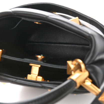 Valentino Garavani Nappa Small Roman Stud The Handle Bag Black 5 of 9