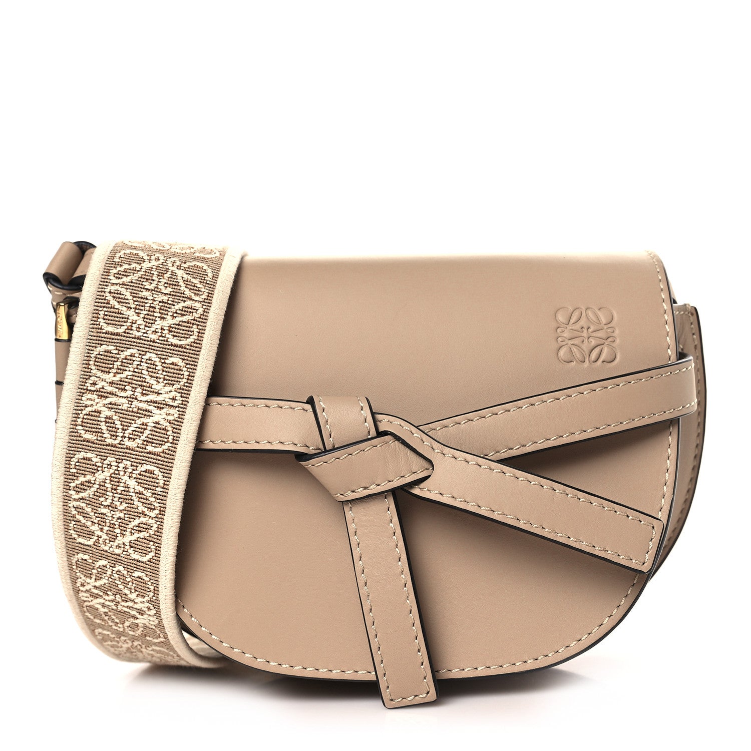 Loewe Calfskin Jacquard Mini Gate Dual Bag Sand 1 of 9