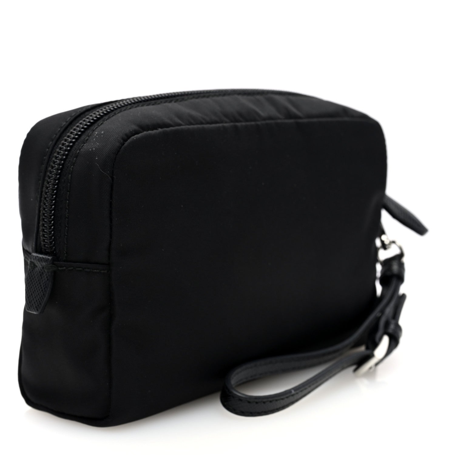 Prada Re-Nylon Vela Saffiano Wristlet Black 3 of 7