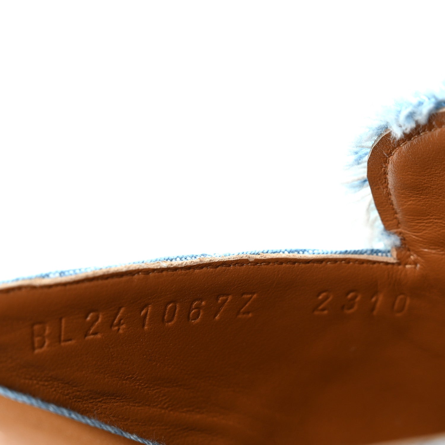 Hermes Denim Fringed Oz Mules 39 Bleu Clair 9 of 11