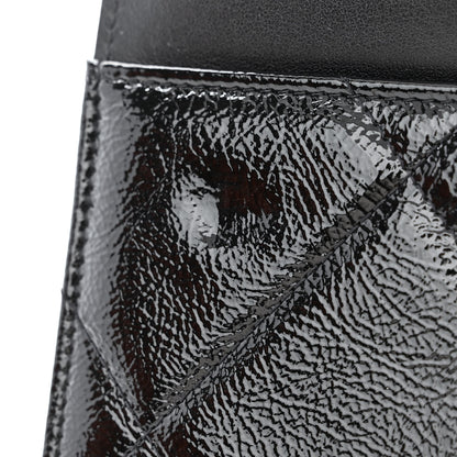 Chanel Shiny Crumpled Calfskin Quilted Chanel 19 Wallet On Chain WOC Black 13 of 14