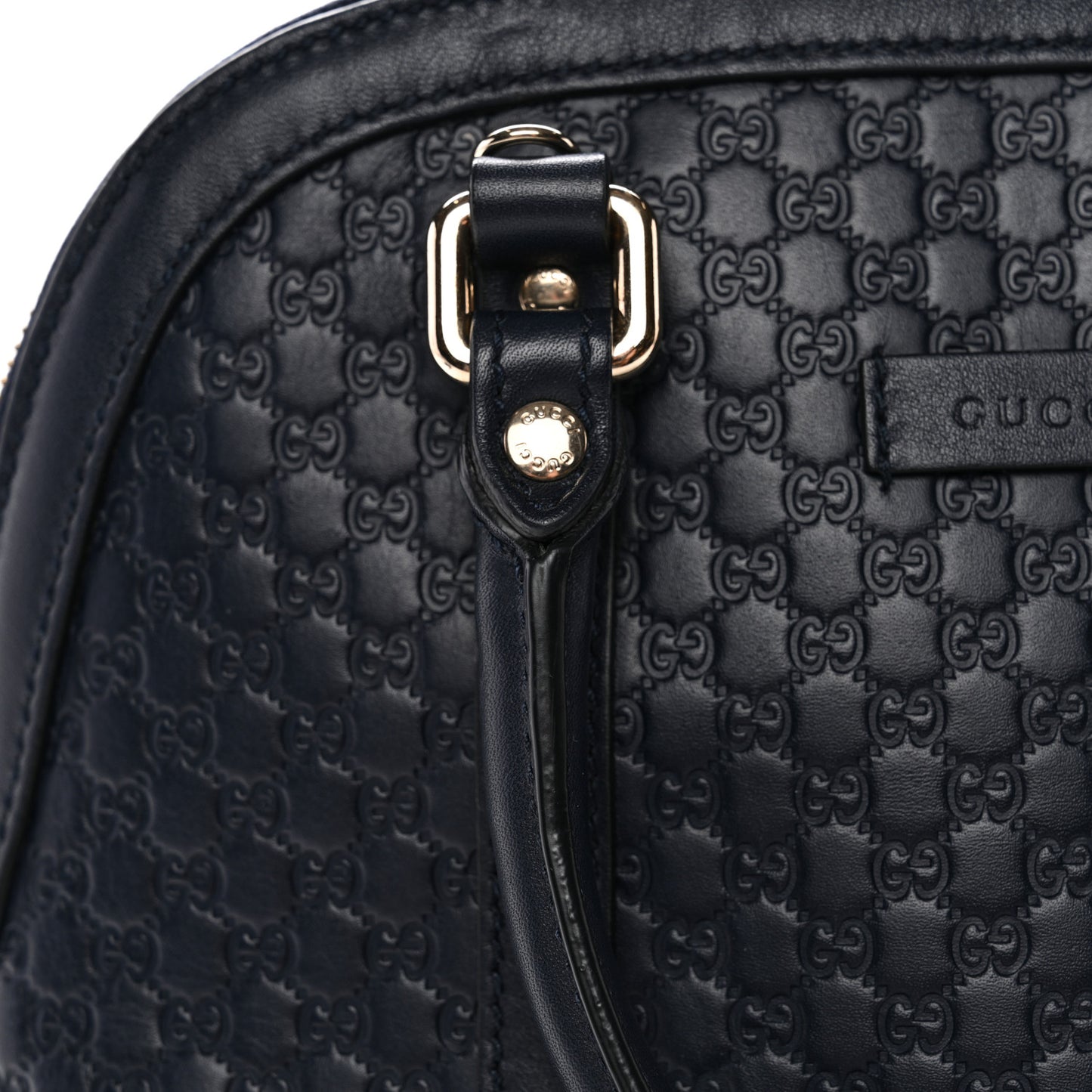 Soft Microguccissima Mini Dome Bag Blue