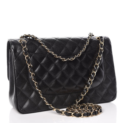 Chanel Caviar Quilted Jumbo Double Flap Black 3 of 9