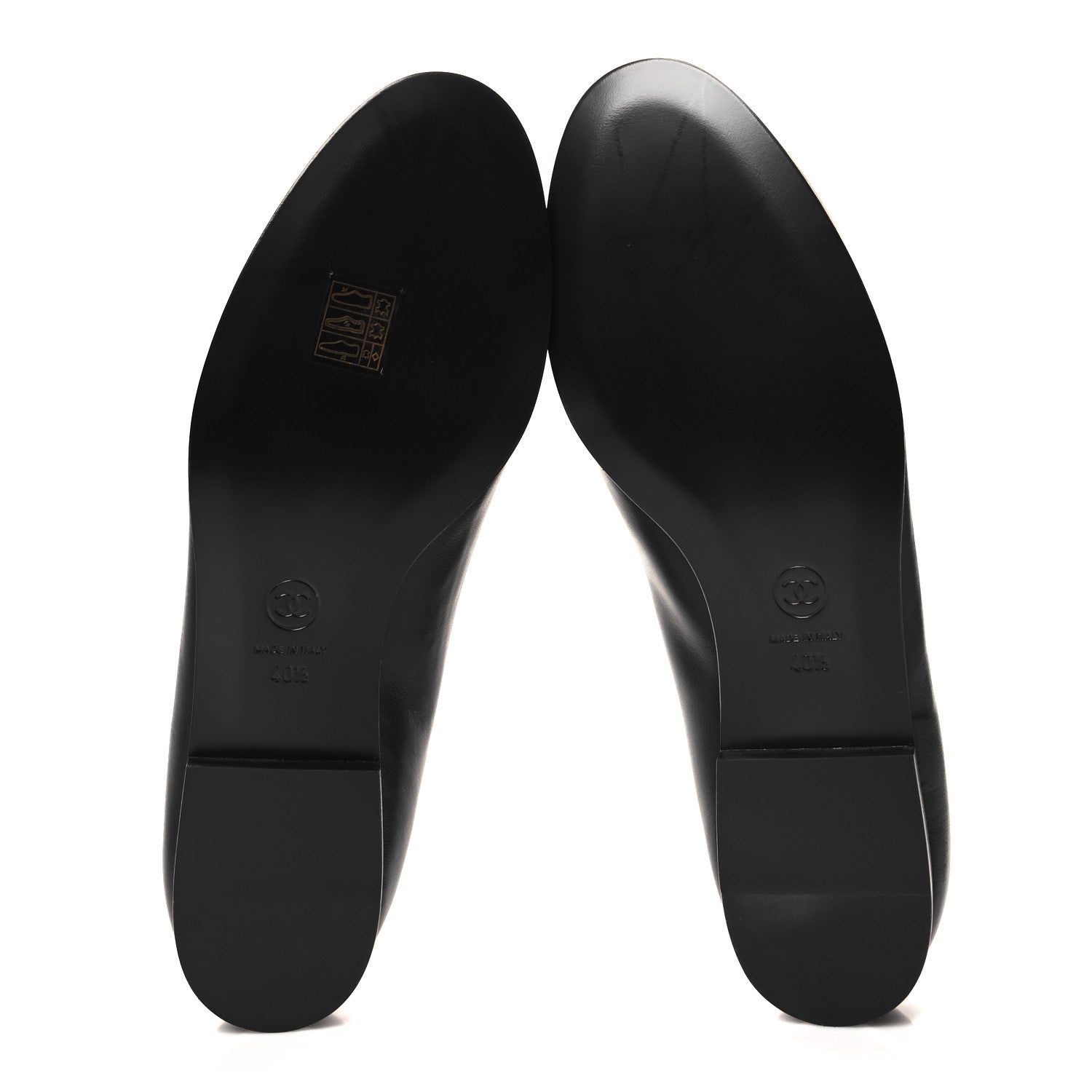 Chanel Lambskin Enamel CC Moccasin Loafers 40.5 Black 6 of 10