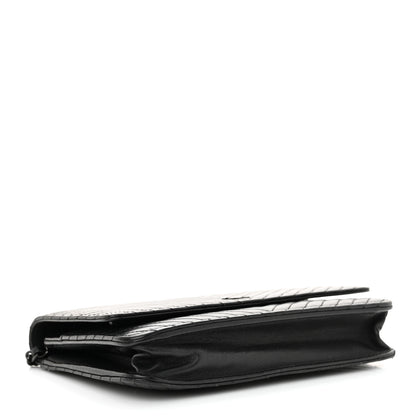 Chanel Lambskin Chevron Quilted Wallet On Chain WOC So Black 4 of 13