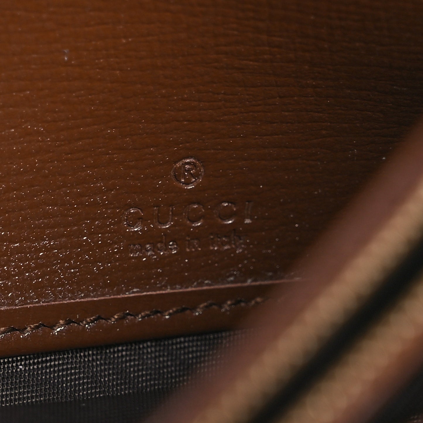 GG Supreme Monogram Azalea Calfskin Web Jackie 1961 Chain Wallet Beige Ebony Brown Sugar