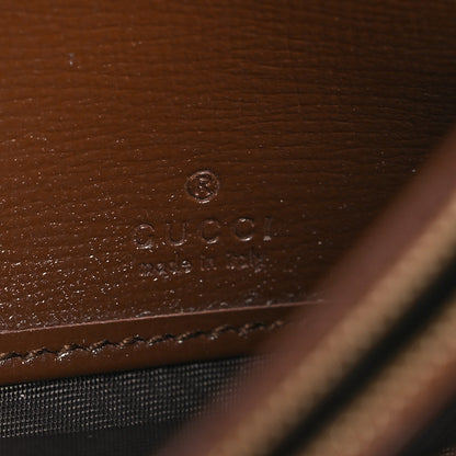 Gucci GG Supreme Monogram Azalea Calfskin Web Jackie 1961 Chain Wallet Beige Ebony Brown Sugar 9 of 17