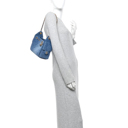 Chanel Washed Denim Quilted Mini Chanel 25 Handbag Blue 2 of 11