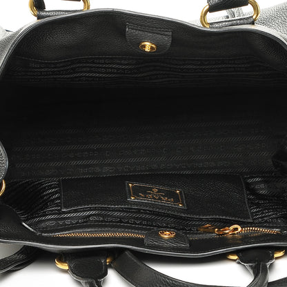 Prada Vitello Daino Top Handle Tote Nero Black 5 of 6
