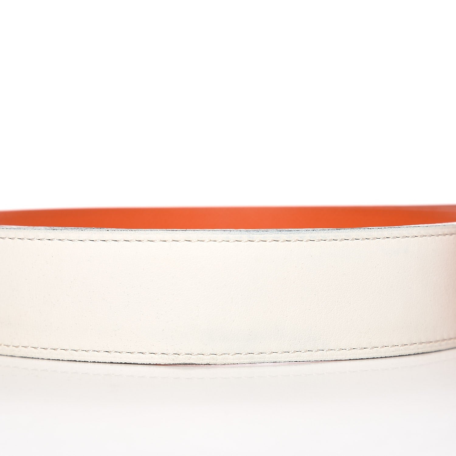 Hermes Swift Epsom 32mm H Belt 90 Orange White 7 of 8