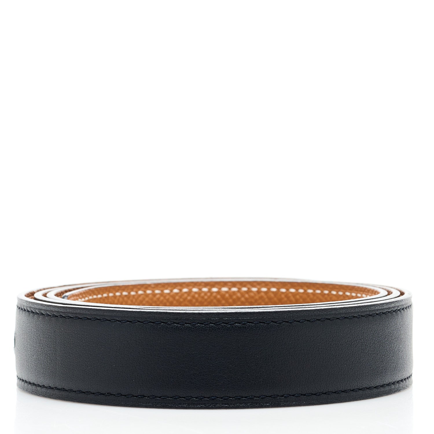 Hermes Swift Epsom 24mm Belt Strap 85 34 Black Gold 2 of 5