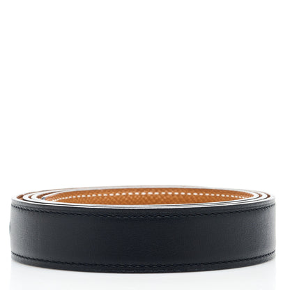 Hermes Swift Epsom 24mm Belt Strap 85 34 Black Gold 2 of 5