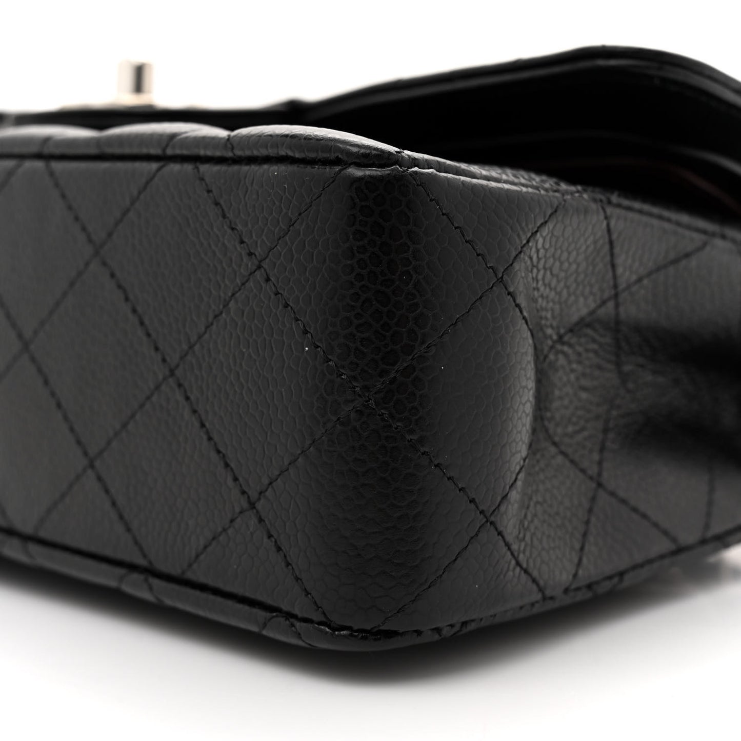 Caviar Quilted Small Double Flap Black
