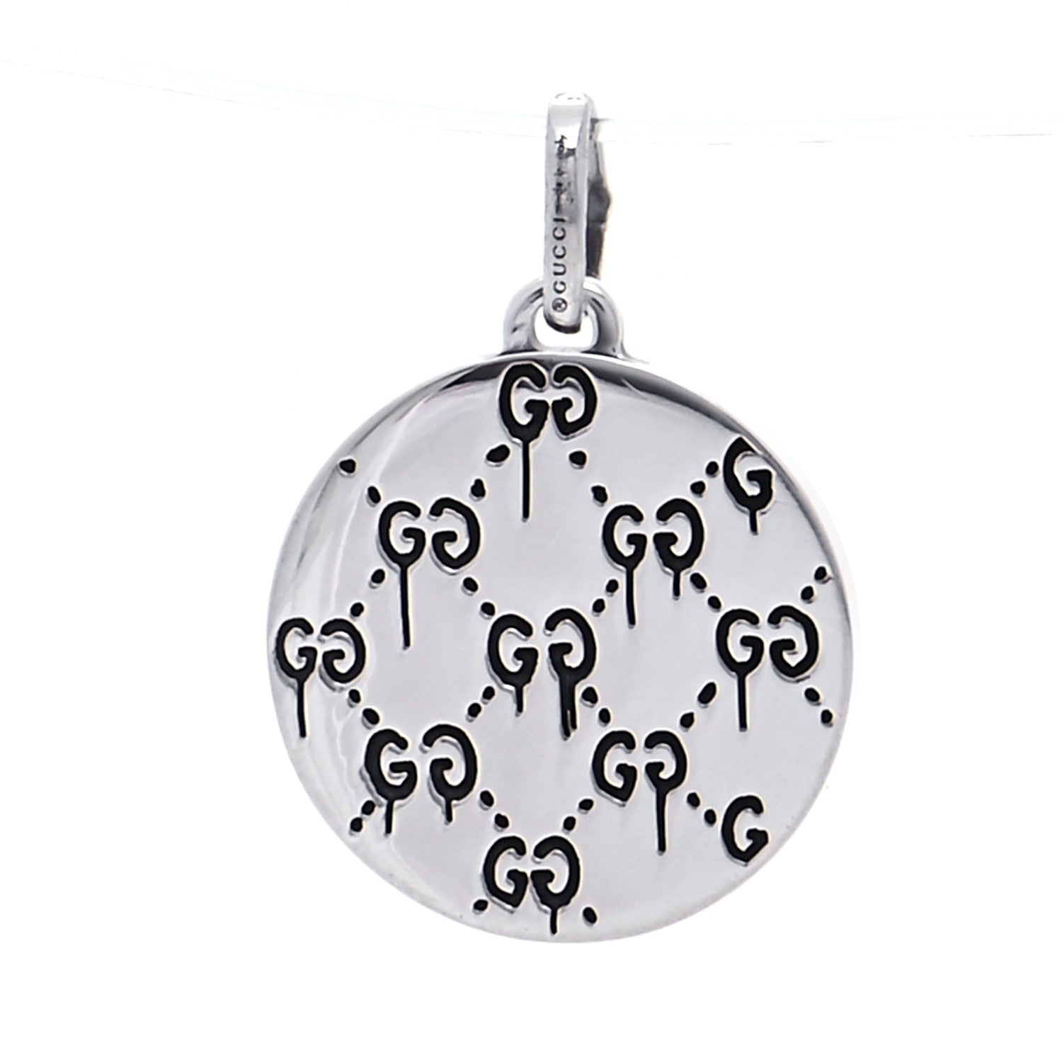 Gucci Sterling Silver Enamel GucciGhost UFO Egg Charm Pendant 3 of 6