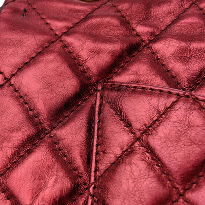 Chanel Metallic Aged Calfskin Quilted 2.55 Reissue 227 Flap Dark Red 15 of 17