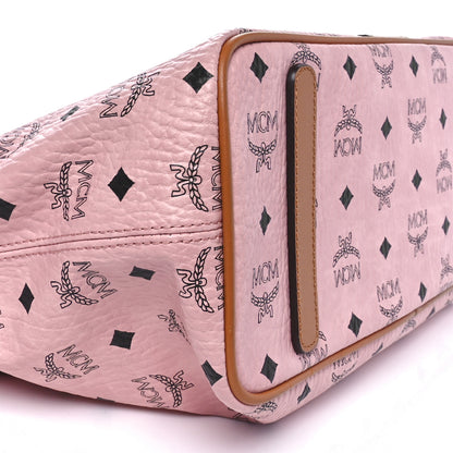 MCM Visetos Medium Anya Zip Top Shopper Tote Soft Pink 8 of 9