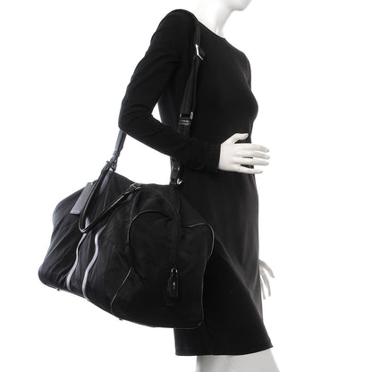 Prada Tessuto Nylon Saffiano Duffel Bag Black 3 of 10