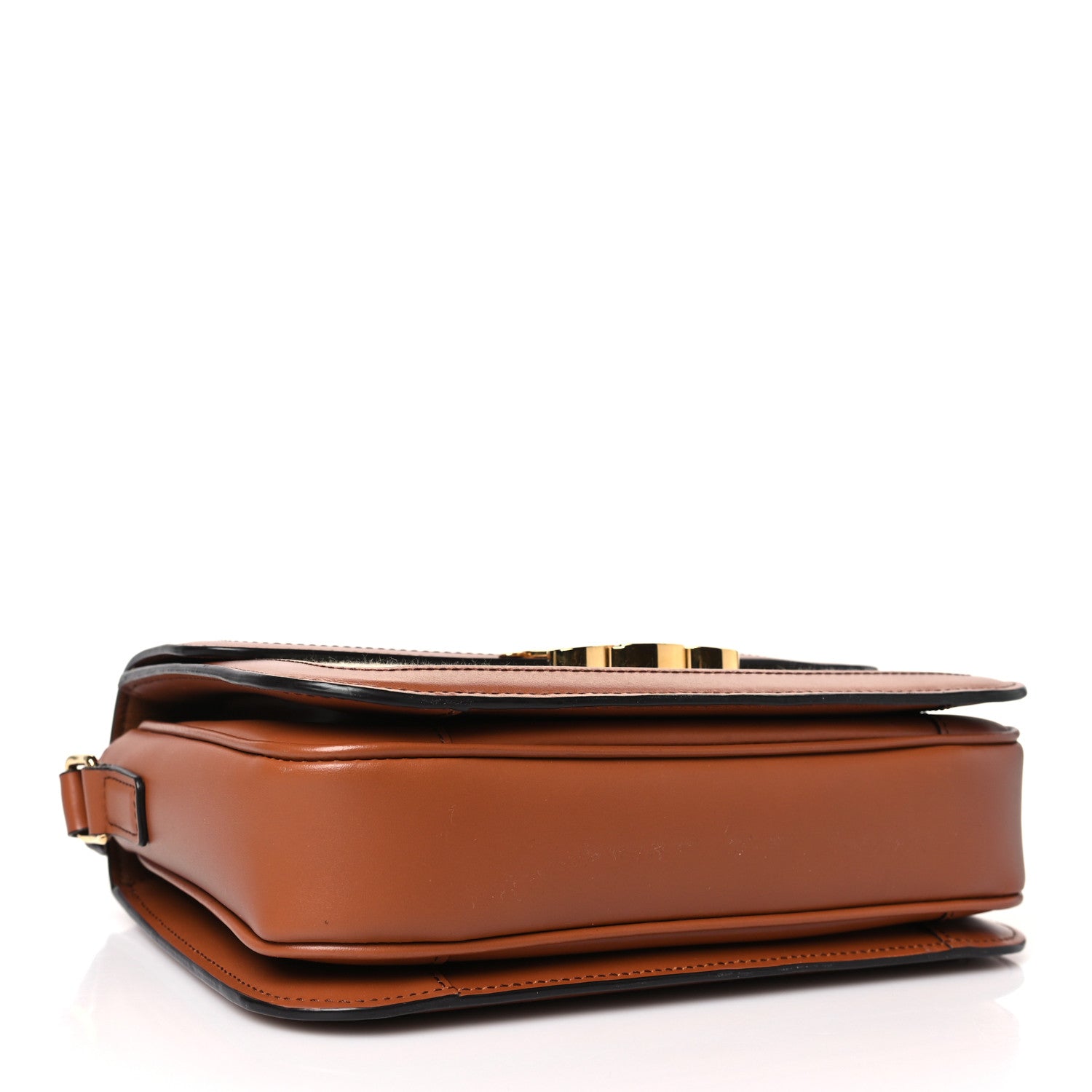 Celine Textile Calfskin Classique Triomphe Bag Natural Tan 4 of 9