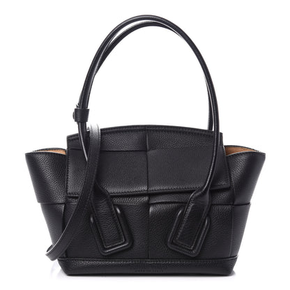Bottega Veneta Grained Calfskin Mini Maxi Intrecciato Arco 33 Black 1 of 9