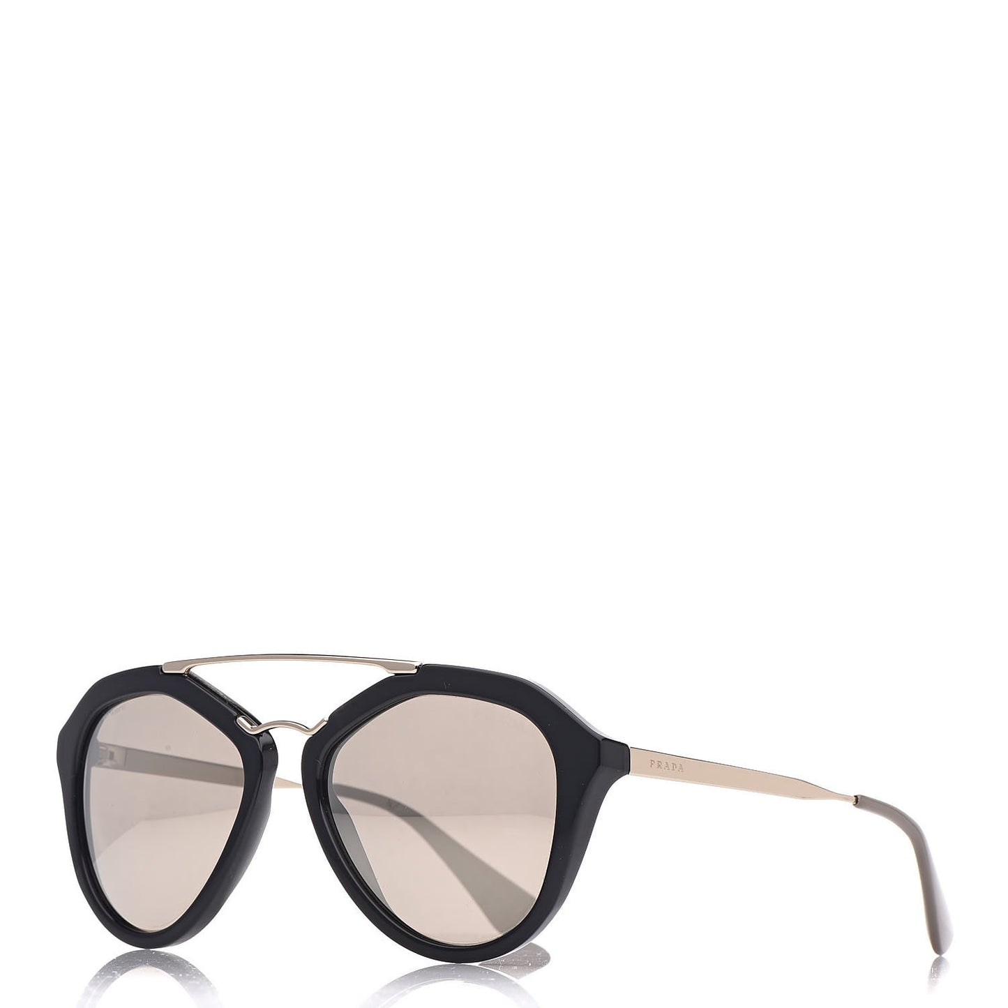 Acetate Metal Cinema Sunglasses SPR 12Q Black