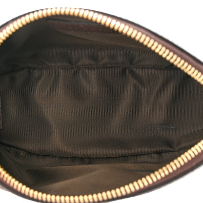 Gucci GG Supreme Monogram Textured Calfskin Web Medium Ophidia Cosmetic Case Beige Ebony New Acero 5 of 8