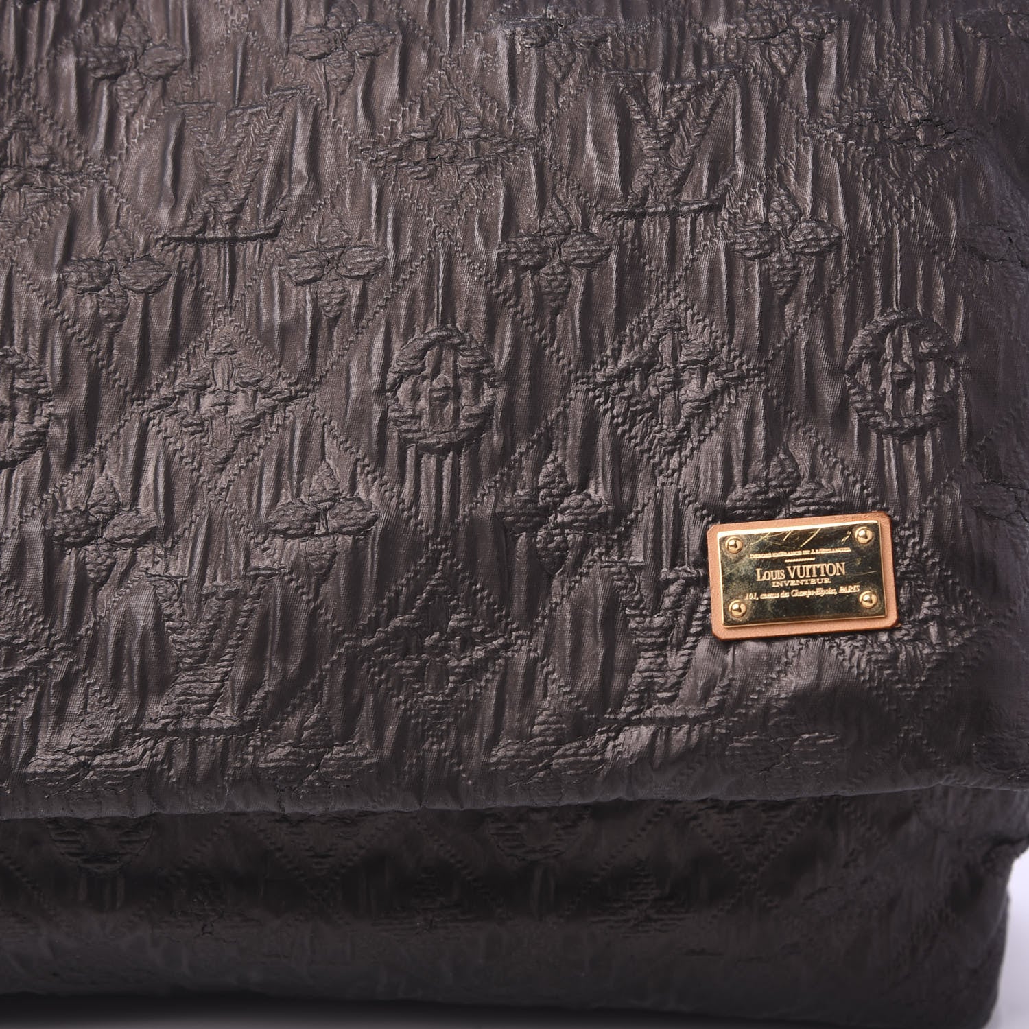 Louis Vuitton Jacquard Quilted Monogram Limelight Clutch GM Black 10 of 10