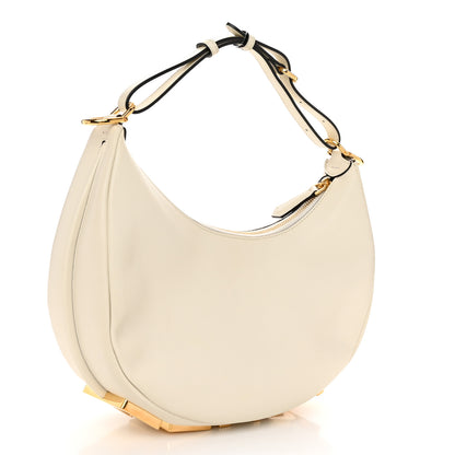 Fendi Vitello Grace Matte Small Fendigraphy Hobo Bag White Ice 3 of 10
