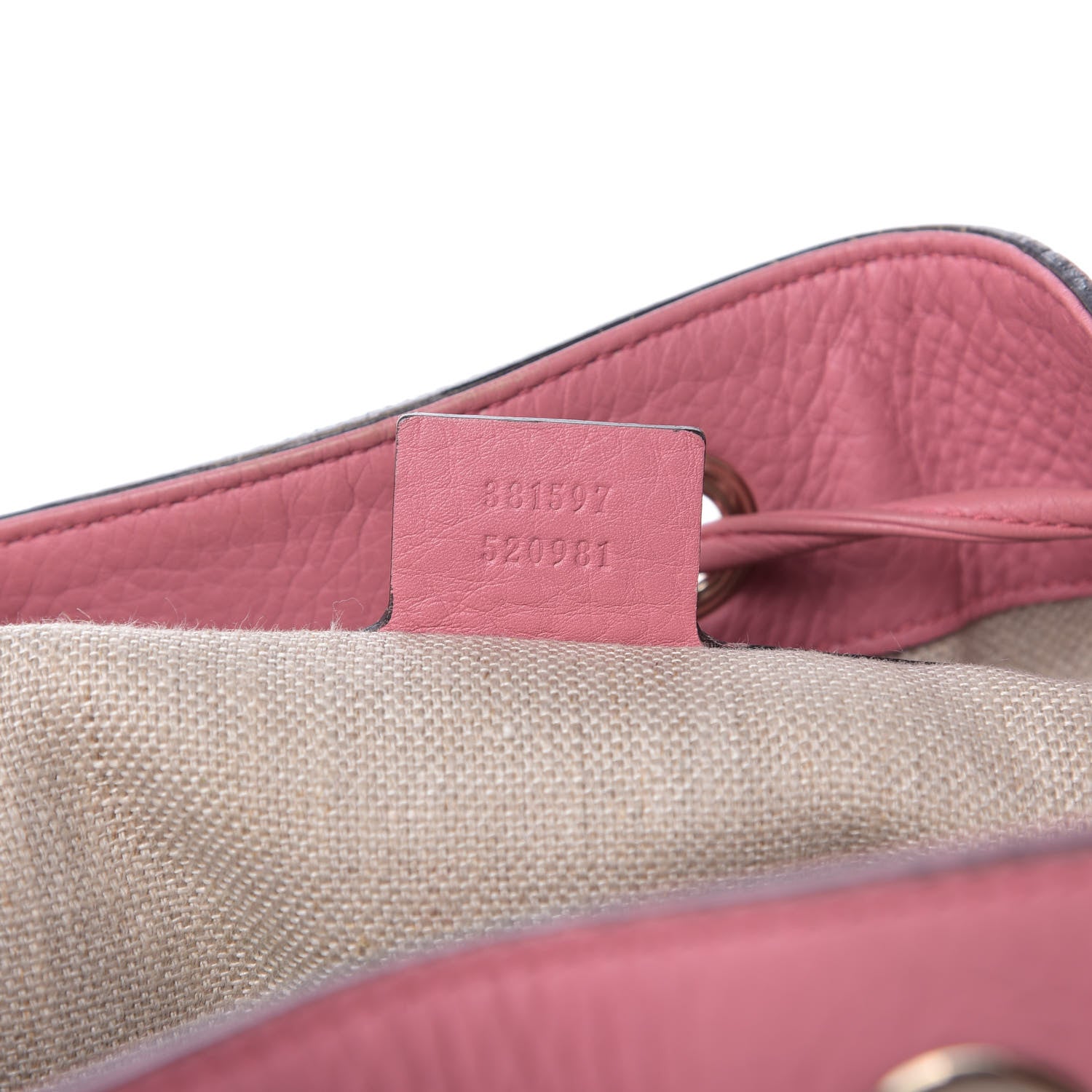 Gucci GG Monogram Calfskin Bucket Bag Pink 9 of 12