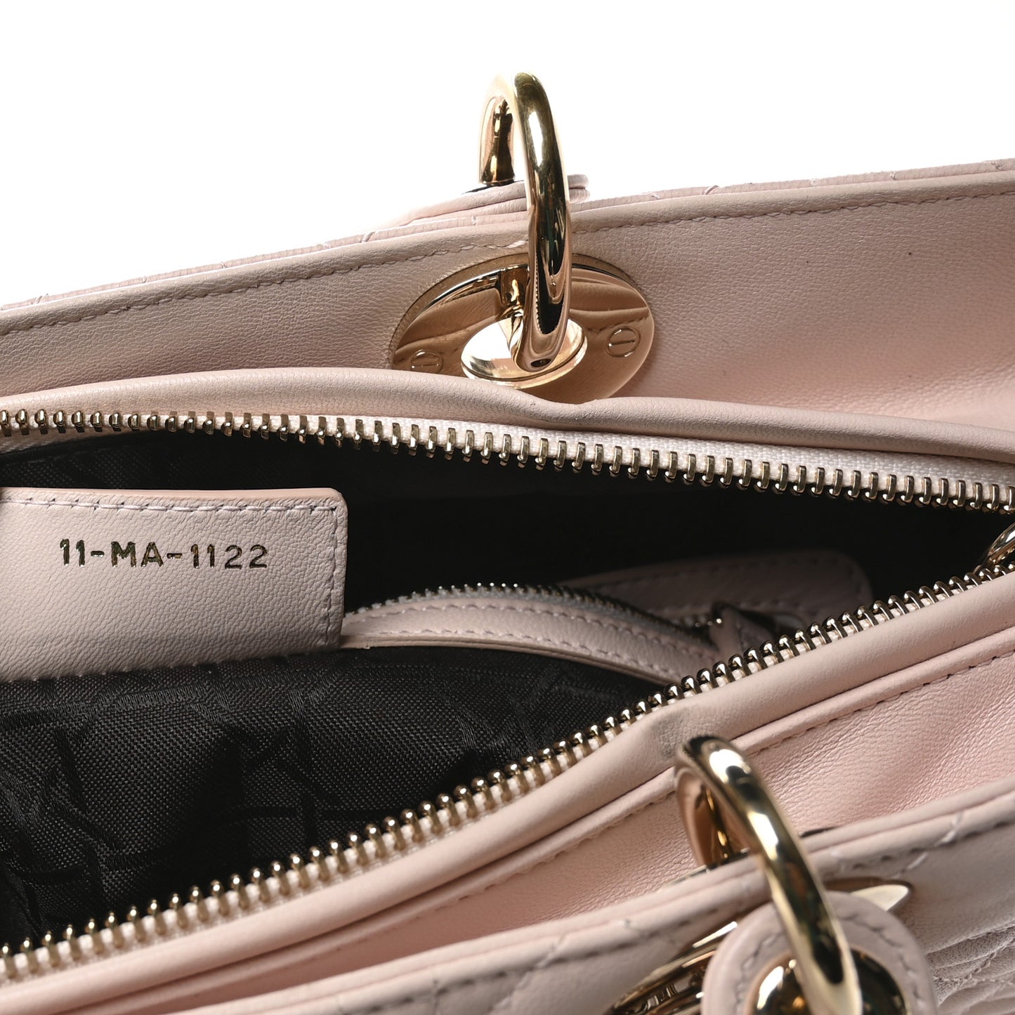 Lambskin Cannage Large Lady Dior Light Pink