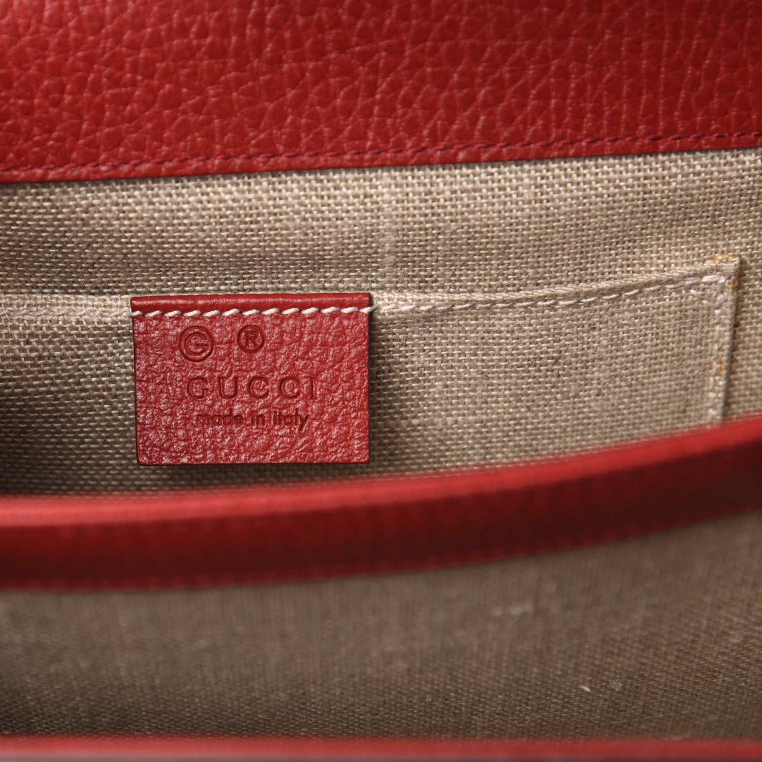 Gucci Dollar Calfskin Small Interlocking G Shoulder Bag Red 6 of 11