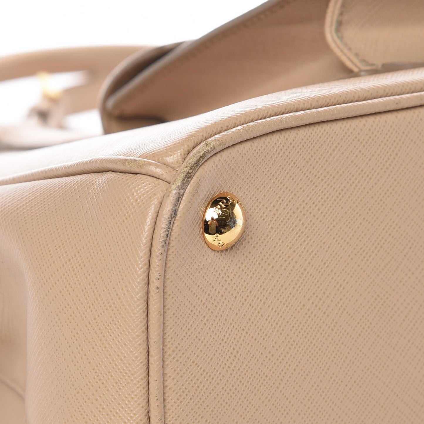 Saffiano Lux Galleria Front Pocket Tote Sabbia